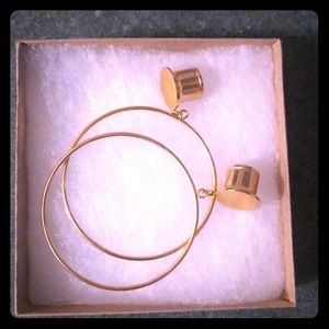 7/16 plug plug earrings with hoops